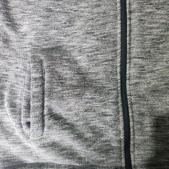 Bench Fleece Lined Jacket Men's Size LG Sweater Hooded Full Zip Grey w Pockets - Picture 5 of 8
